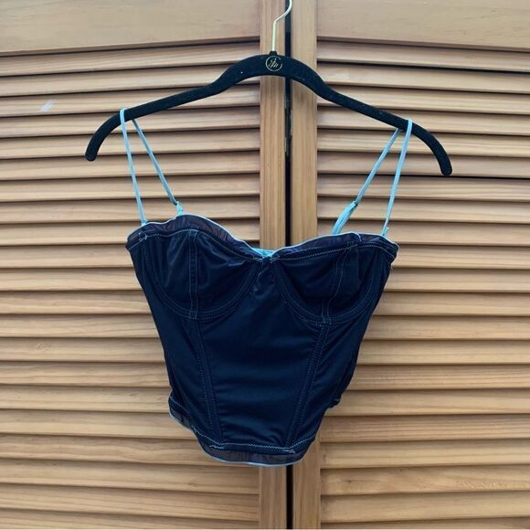 Urban Outfitters Blue Corset Size Medium - Picture 1 of 5